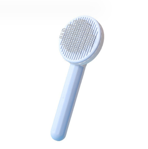 Pet Cat and Dog Cleaning Comb Hair Comb Grooming Brush Dog Brush Self-Cleaning Pin Comb Massage Steel Comb Hair Removal