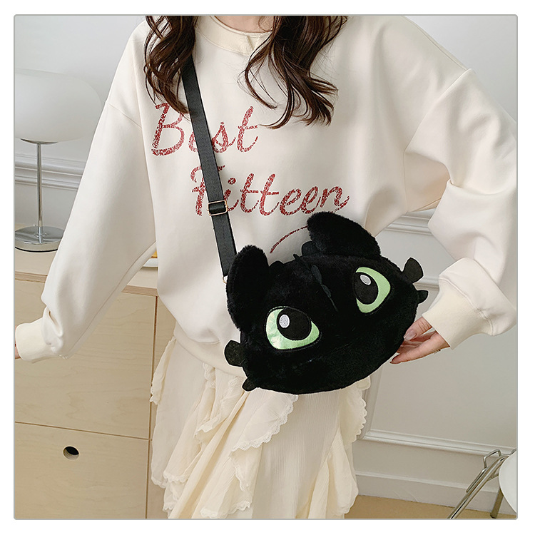 Bolso de Mano de Felpa con Forma de Osito o Stitch, Lindo, Estilo Coreano, Bandolera, Regalo, Venta por Mayor