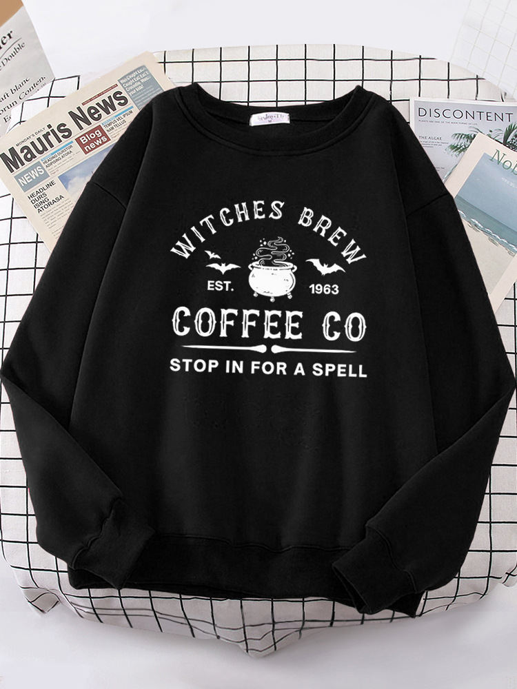 Witches Brew Coffee Letter Printing Simple Solid Color Lette