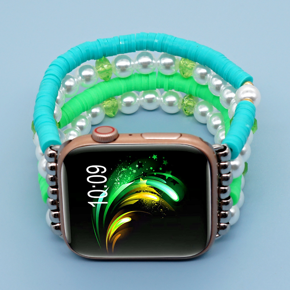 Mode polymer clay Imitation perle Perlen AppleWatch Strap Geeignet fr Serie 7Se65picture3