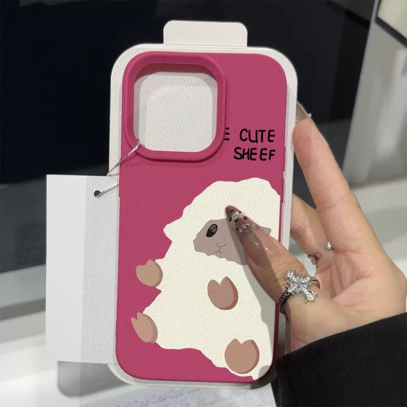 Чехол для телефона (Apple iPhone 15) с рисунком «личи», милый овечка, совместим с iPhone 11–16