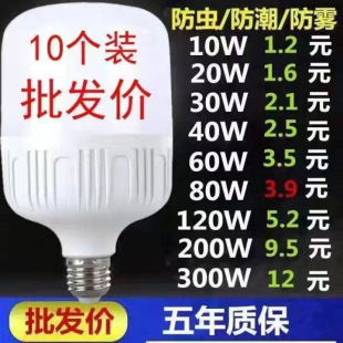 [Buy 4 Get 6 Free] Led Energy-Saving Light Bulbs, Super Bright, Power-Saving, White Light, Eye Protection, Household Screw Mouth, Factory Direct Sales and Wholesale