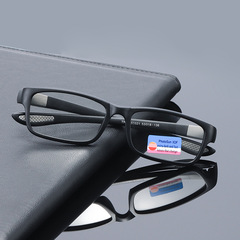 Color-changing reading glasses two-color frame sports anti-blue light color-changing sunglasses black and red frame reading glasses ultra-light glasses