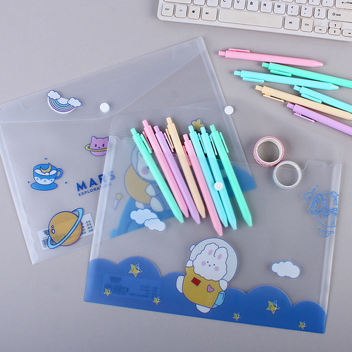 A4 cartoon creative astronaut journey document bag office desk storage bag test paper bag primary school students printable lo