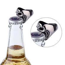 New Exaggerated Skull Head Shape Ring Men's Ring Big Met�羳