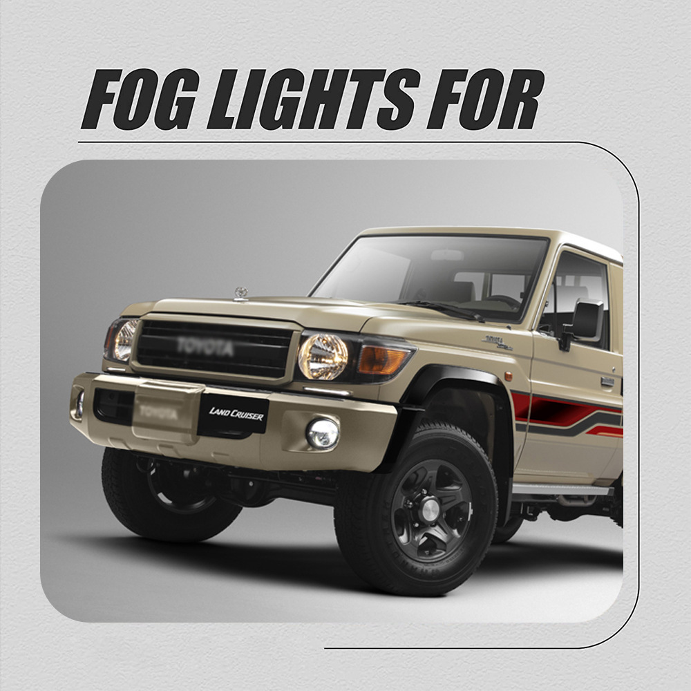 Land Cruiser Pickup J70 LC70 / 71 / 76 / 78 / 79 Asamblea de lámpara de niebla LED delantera Lámpara diurna Lámpara de barra frontal image 4