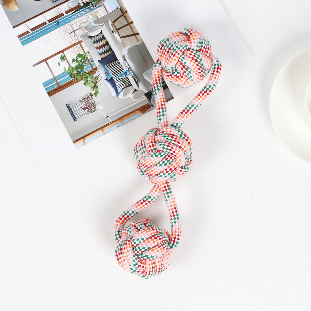 Juguetes de cuerda de algodón para mascotas personalizados de dientes molares de cuerda de limpieza de dientes perros pequeños y medianos interactivos de cuerda de mordida de mascotas personalizados