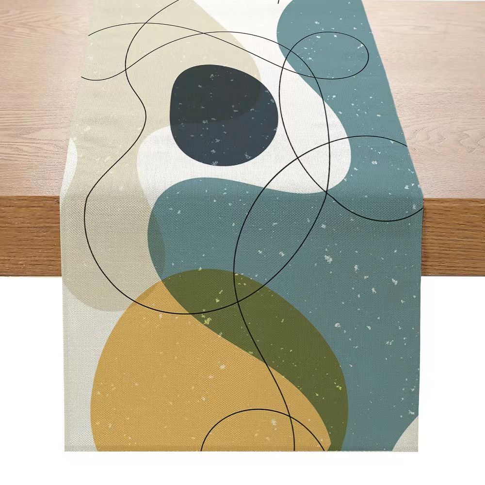 Camino DE MESA DE LINO Morandi estilo serie impreso mesa de comedor tela decorativa Amazon sala de estar mesa de café pasillo mantel transfronterizo image 8