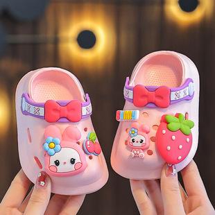 Children's Slippers Summer Girls' Cute Soft Bottom Non-slip Children's Slippers Toe Toe Baby's Hole Shoes for Boys