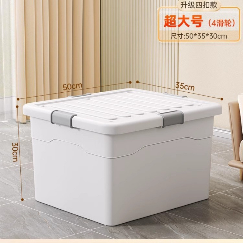 Caja de almacenamiento de ropa doméstica caja de almacenamiento de capacidad de acabado de juguetes libros plásticos almacenamiento de respaldo caja de rotación