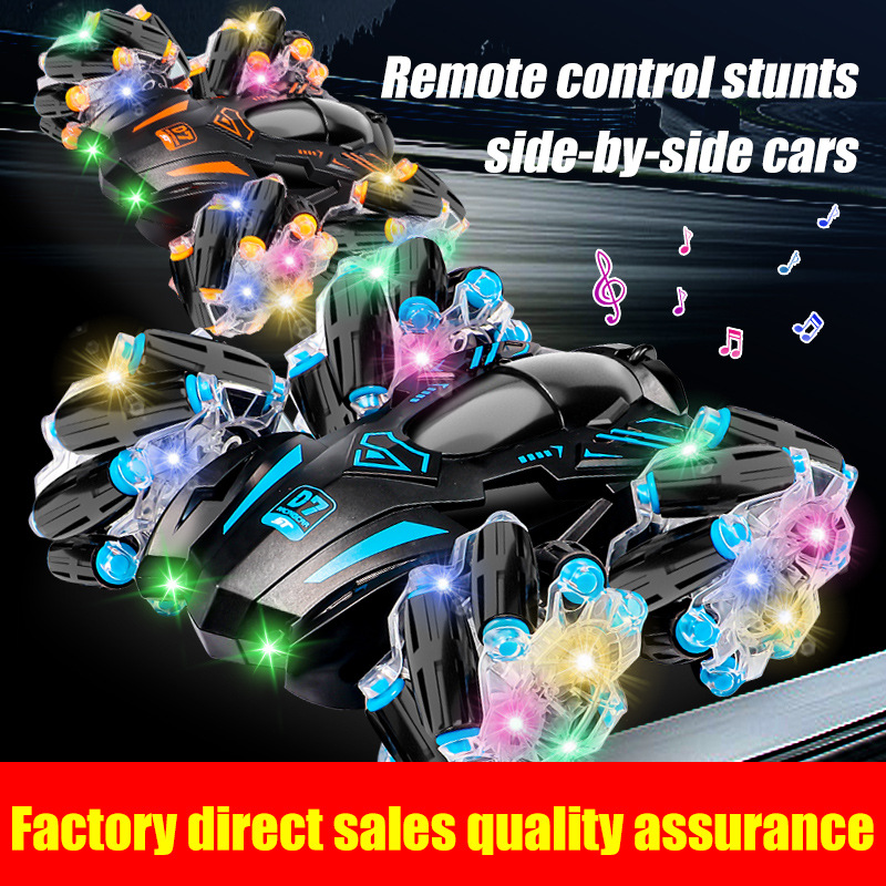 Nuevos productos transfronterizos seleccionados Sensor de gestos para niños Coche de control remoto Juguete Mini 2.4G Truco de deformación a la deriva Coche de doble cara