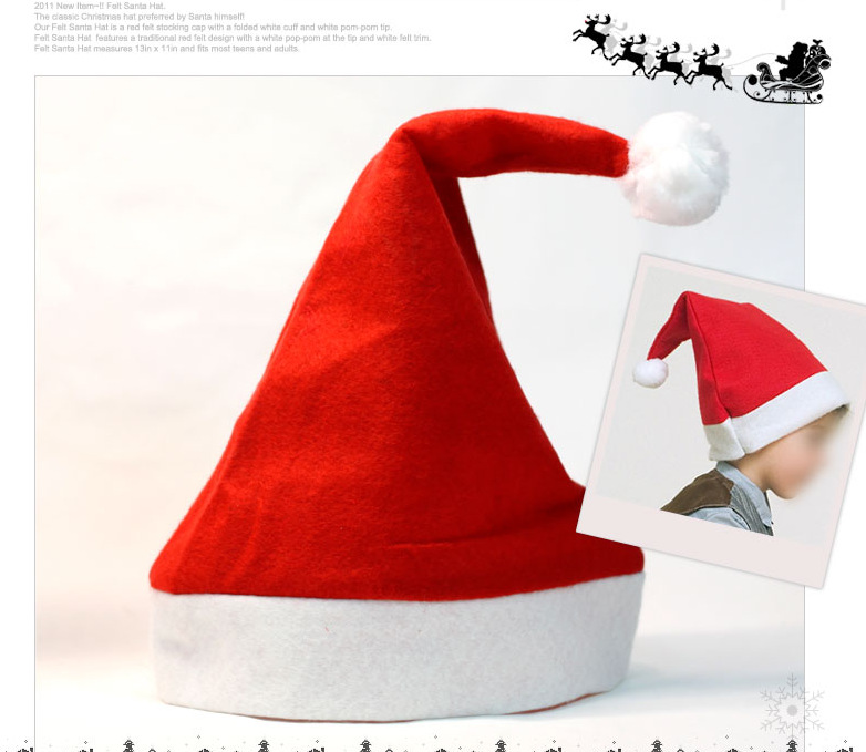 Navidad sombrero decoraciones adulto Santa Claus sombrero rojo niños Navidad sombrero Navidad decoraciones regalos