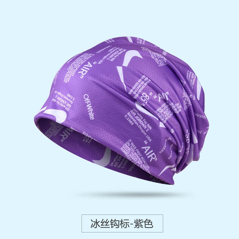 Nuevo sombrero de verano gorra fría delgada manga de seda de hielo secado rápido transpiración deportiva turbante de correr sombrero de dormir protector solar