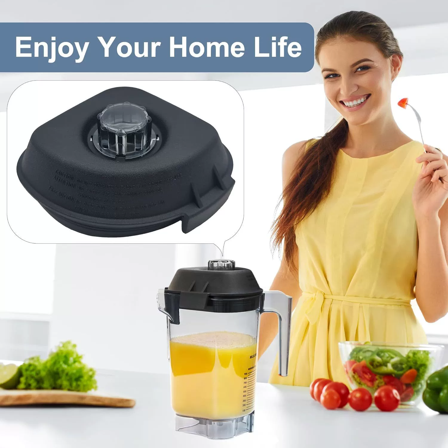 Смеситель Vitamix 48oz и замещающая крышка 32oz совместимая с моделями 15990 15978 16016 15981