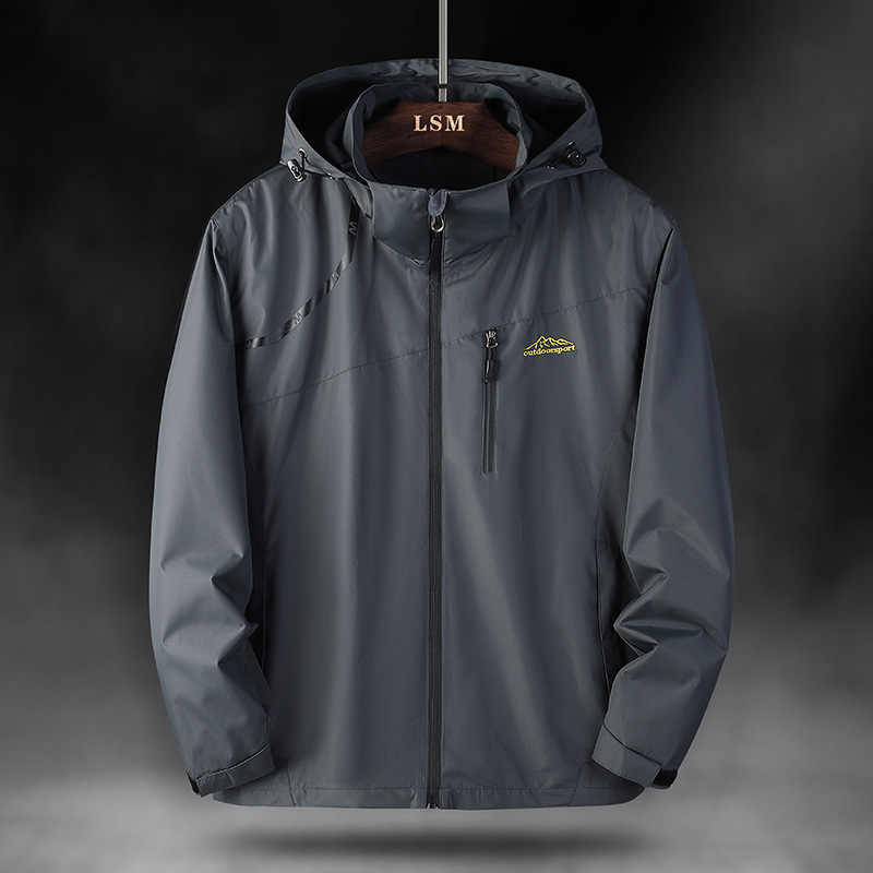 春秋正品男士户外冲锋衣单层防风防雨外套登山钓鱼服冲锋衣1898款