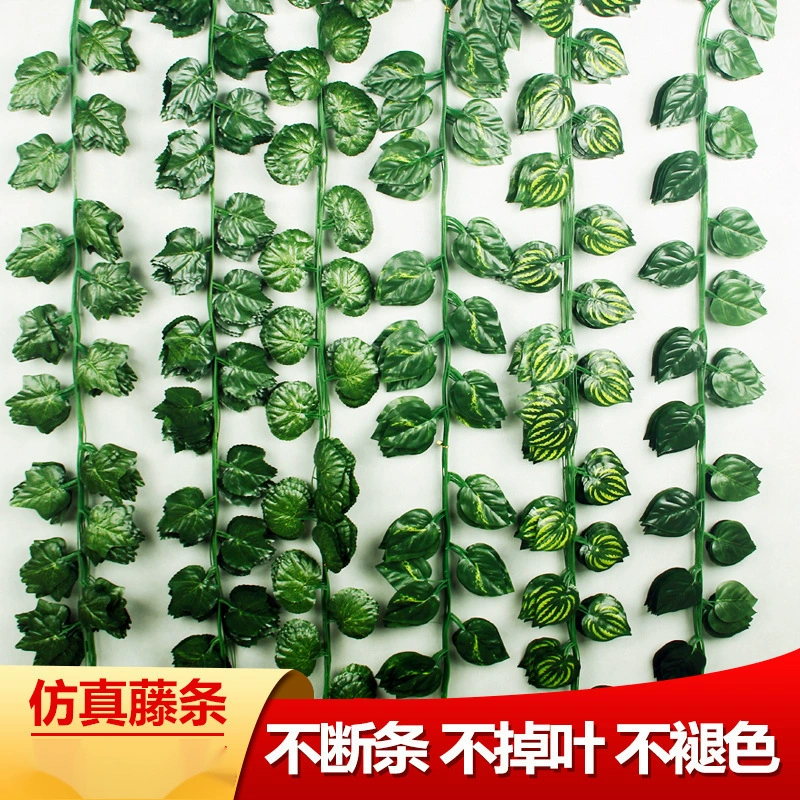 Производители оптового моделирования лозы поддельные цветы 36 вечнозеленых листьев зеленых растений листья внутренних и наружных декоративных сокращений цветов