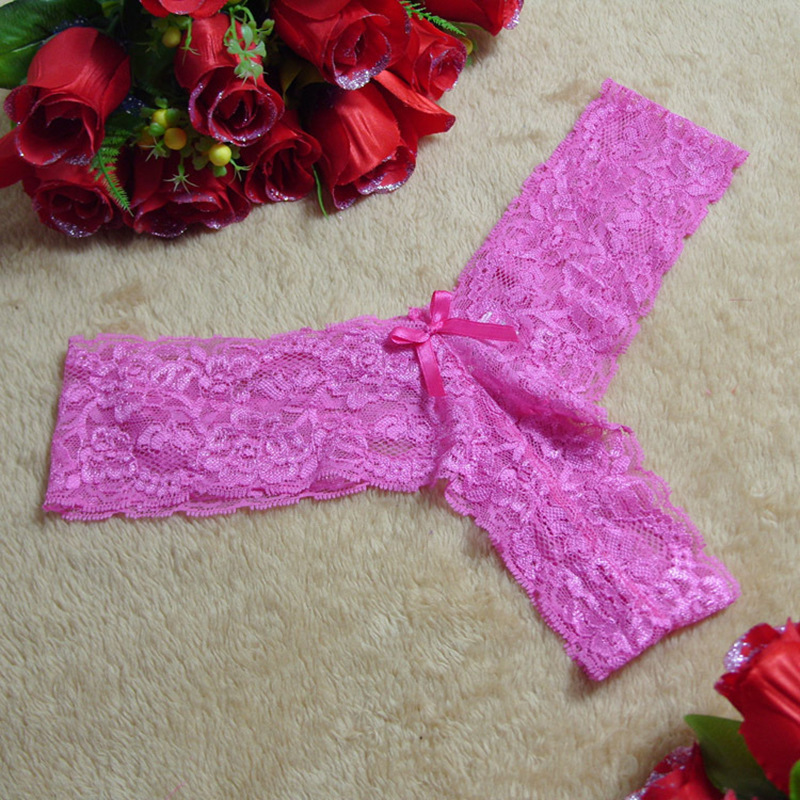 Lost Waistline* French Lace Low-Waist Briefs, Breathable Cotton Crotch, Blue One Size — detail image 9