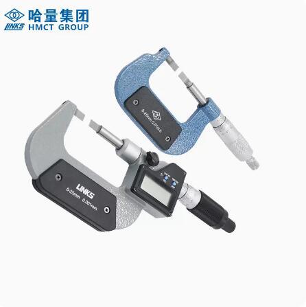 哈量电子数显叶片千分尺0-25/0.001mm机械式刀口薄片型螺旋测微器