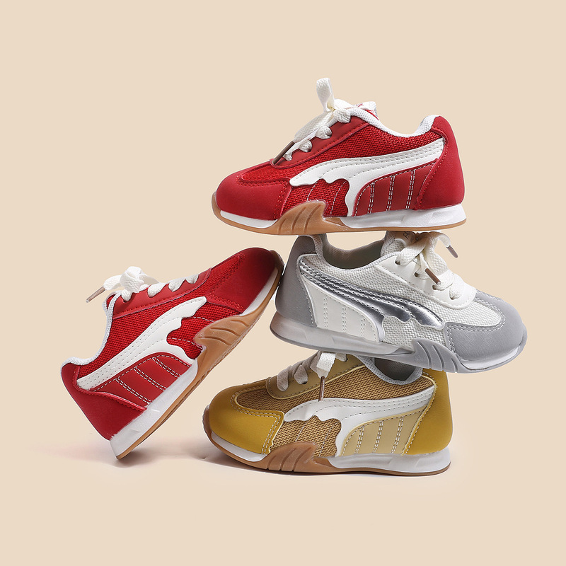 New Spring and Autumn Children's Sports Shoes, Girls' Baby Shoes, Breathable Mesh Training Shoes, Boys' Running Shoes