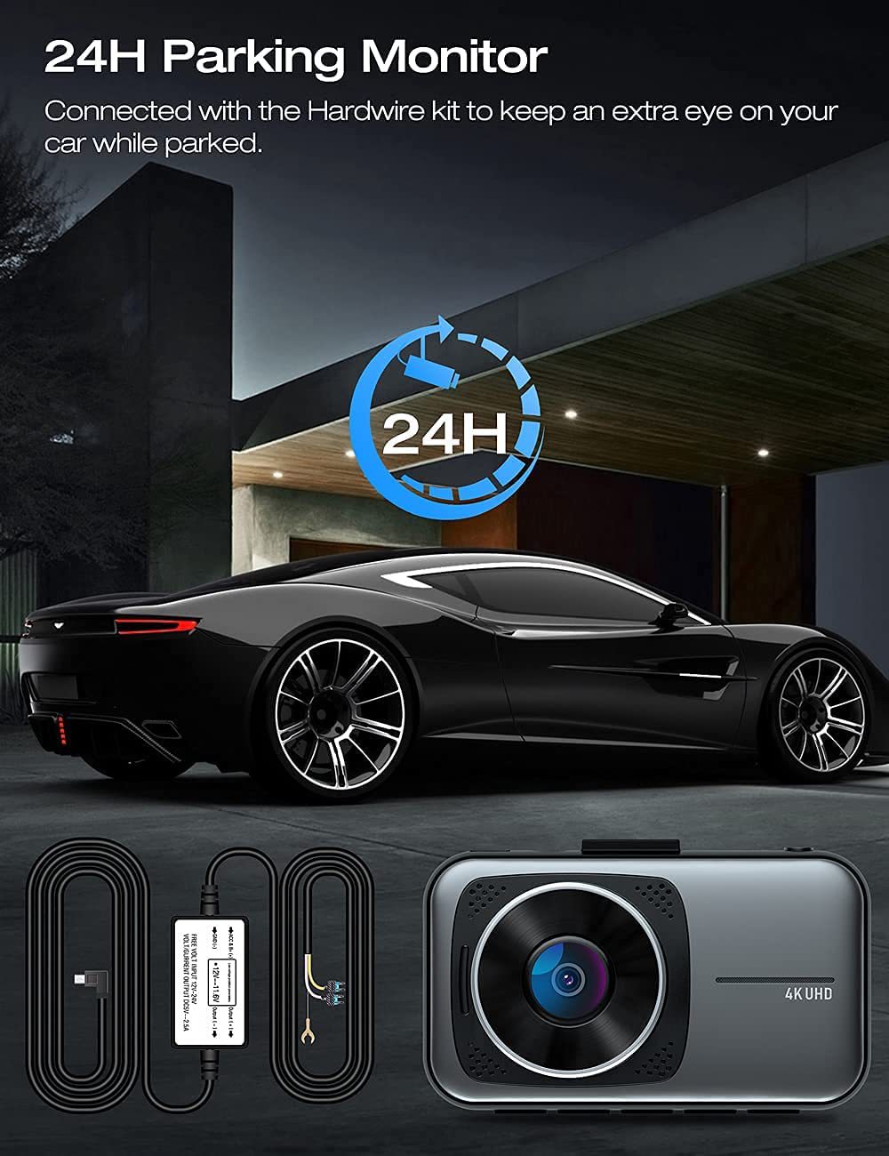 2025 Cross-Border New Model Driving Recorder 4K Driving Recorder with Front and Rear Dual Recording High-Definition 5g Wifi Dash Cam