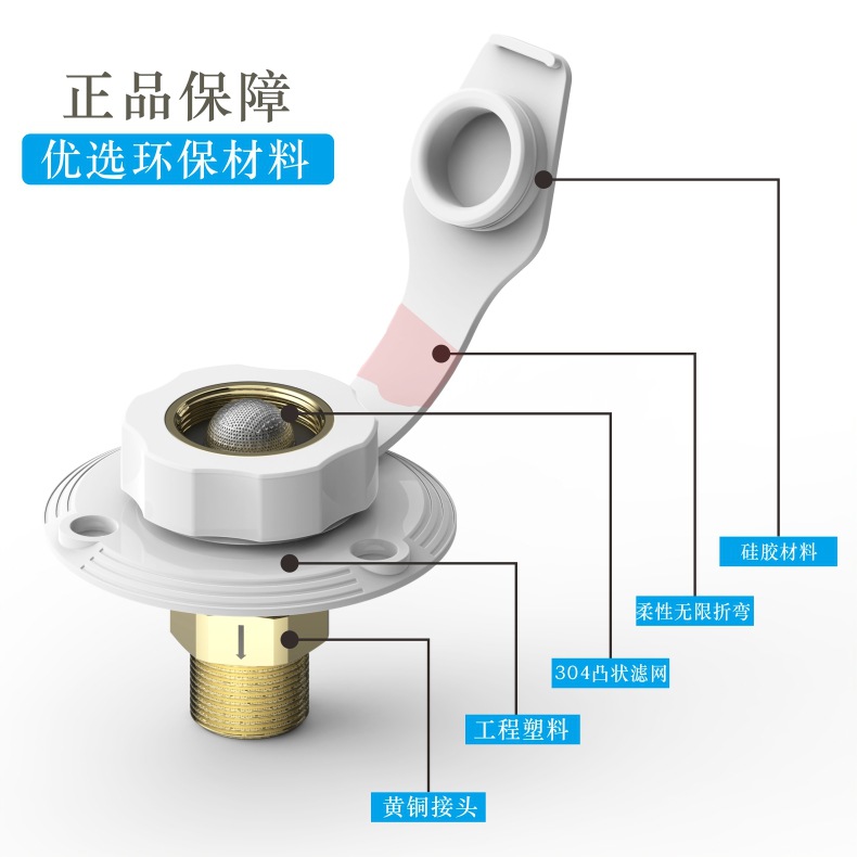 Universal Black and Yellow Water Inlet Kit for Rvs, One-Way Water Valve Filling Port with Dust Plug and Water Inlet for Yachts