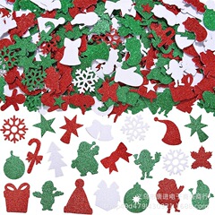 Diyクリスマス金粉泡シール自己接着32種類の形状シール子供クリスマスパーティー工芸品雪だるま