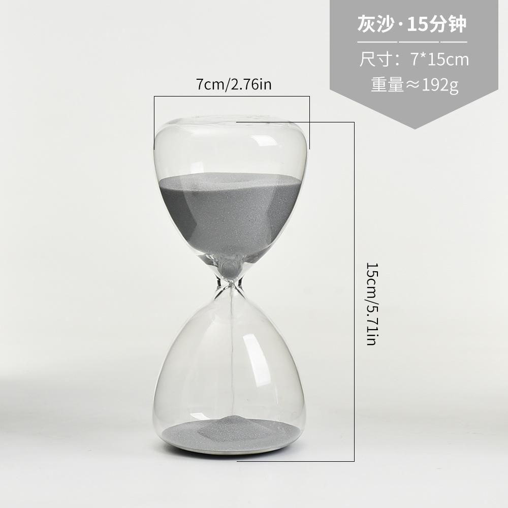 15 minutos de vidrio reloj de arena temporizador reloj de arena redondo regalos creativos para el hogar reloj de arena decoración de viento moderno image 9