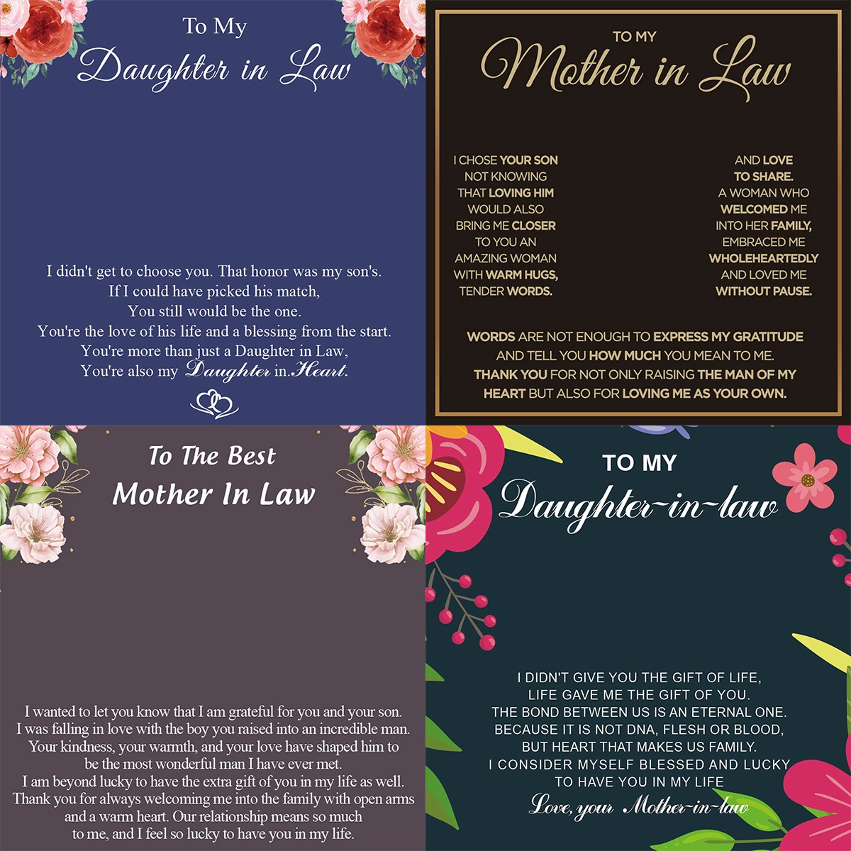 Европейская и американская мода трансграничная горячая распродажа карточных коробок серии свекровь невестка ювелирные подарки подарочные карты поздравительные открытки