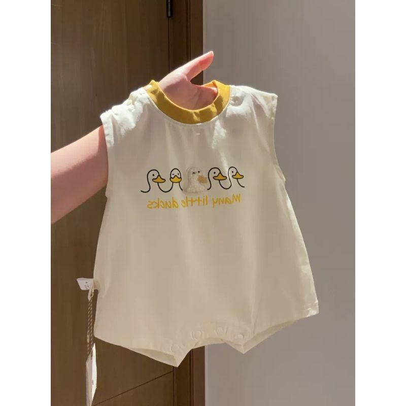 婴儿背心连体衣夏季薄款超萌满月宝宝衣服夏装小月龄a类外出爬服1|undefined