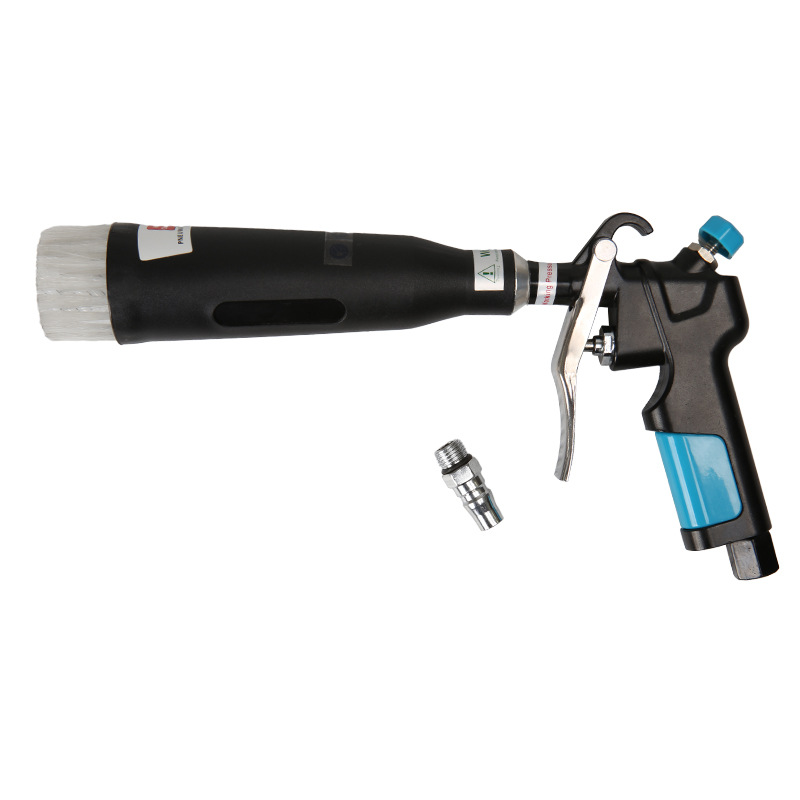 龙卷风内饰清洗枪高压除尘干洗枪带刷多功能吹尘枪铜轴款