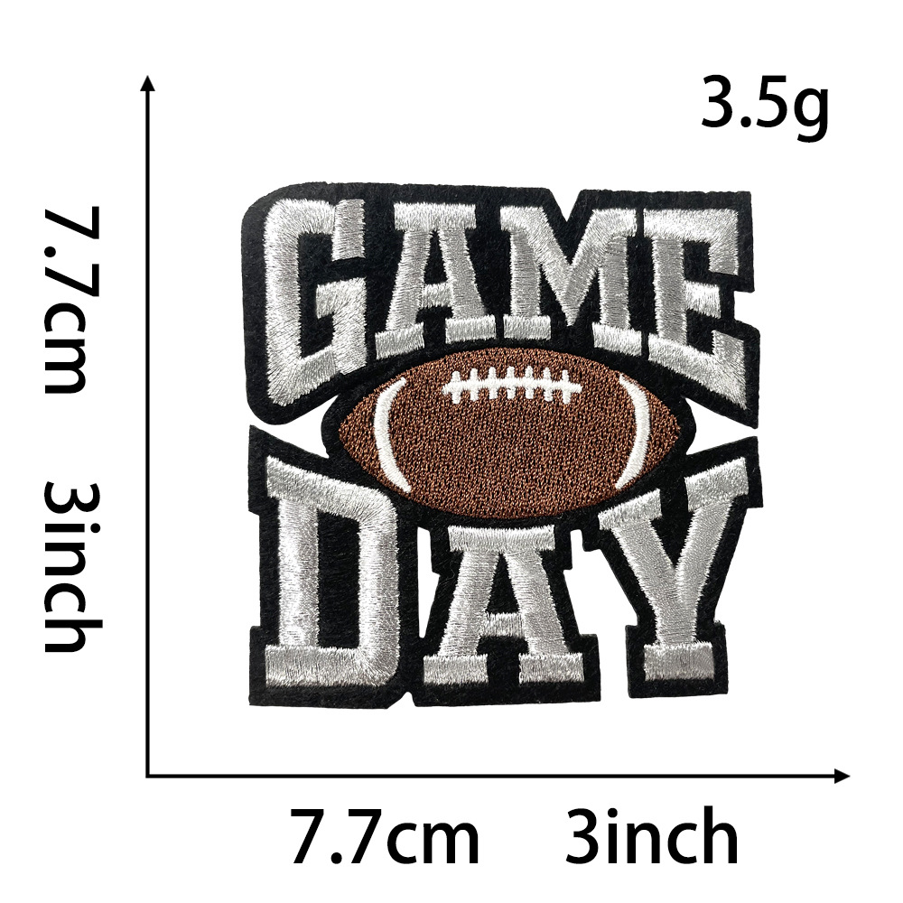 7g Weight Clothing Sticker Patches Classification 1 Piece, 1 Set Quantity Polyester Material Letter Pattern Vintage Style Style 1 Piece 1 Set Vintage Style Letter Polyester Clothing Sticker Patches 7