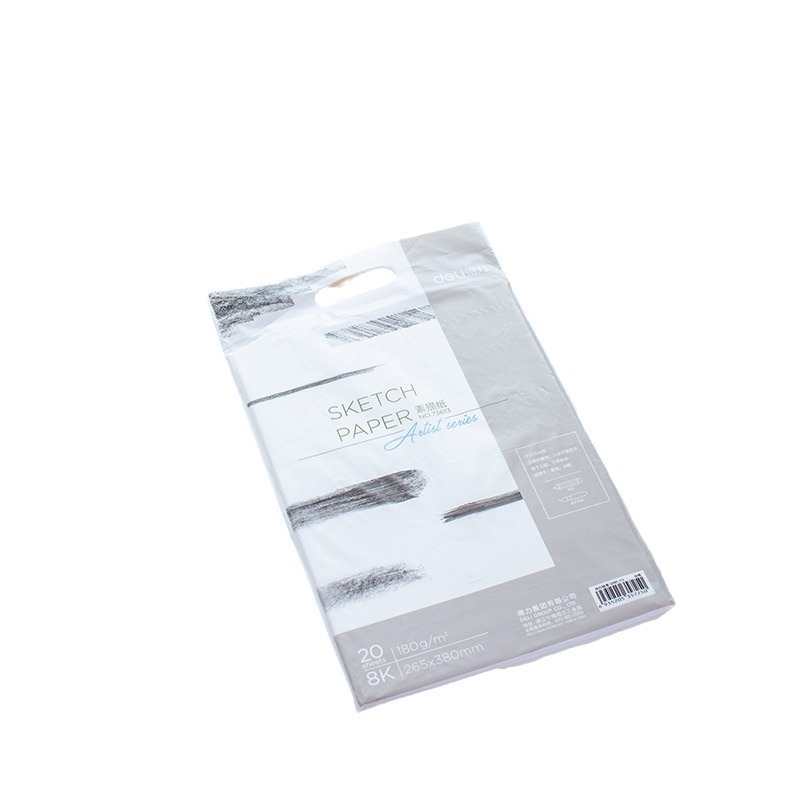 Deli nuevo 73613 boceto papel arte color plomo pintura papel 180g boceto 20 hojas/paquete para estudiantes