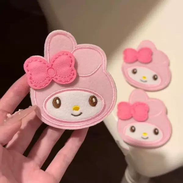 Sweet and Cute Vintage Girl Melody Bangs Stickers for Women, Forehead Side Hair Tidying Magic Adhesive Hair Accessory