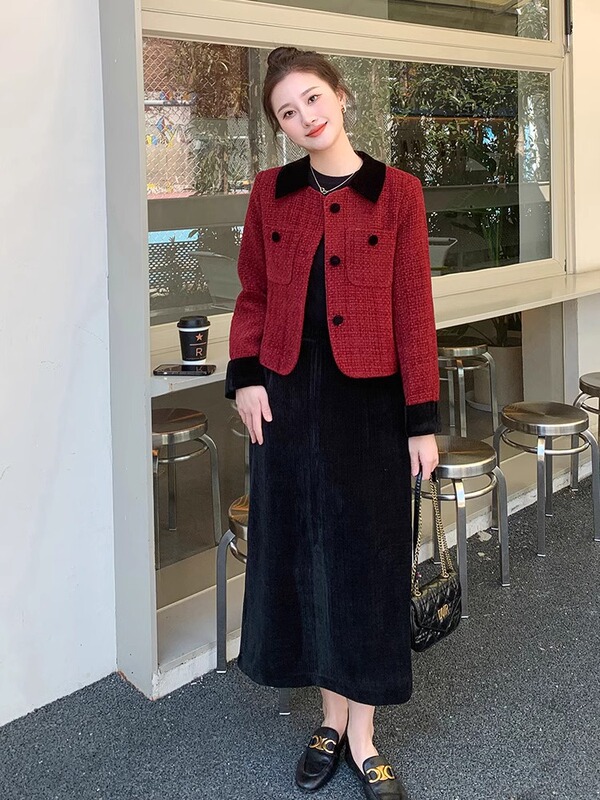 法式小香风高级外套女2025秋冬新款气质名媛短款百搭冬外套A6144|undefined