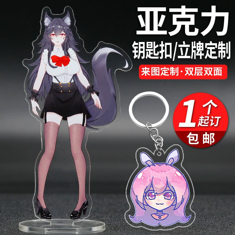 Акриловые креативные украшения, подставка для рекламы в виде мультяшного человечка, анимационная звезда, брелок, подвеска, периферийные устройства, настройка рабочего стола