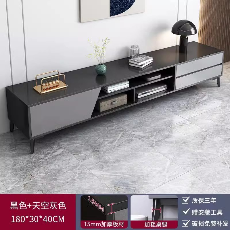 Gabinete de televisión moderno y simple sala de estar doméstica nuevo armario de almacenamiento en el suelo gabinete de televisión integrado