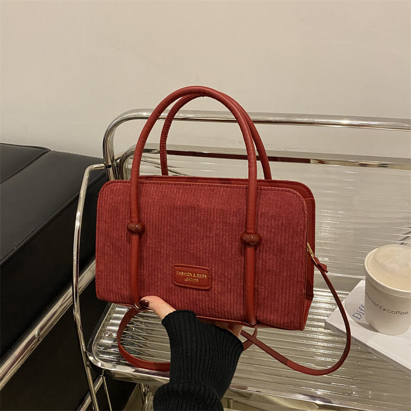 Bolso de mano de moda de invierno de mujeres 2024 nuevo estilo coreano de moda simple bolso de hombro