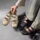 Pig Nose Mary Jane Shoes 2025 Spring and Autumn New Retro Square Toe Ballet Shoes French Shallow Button Women's Shoes
