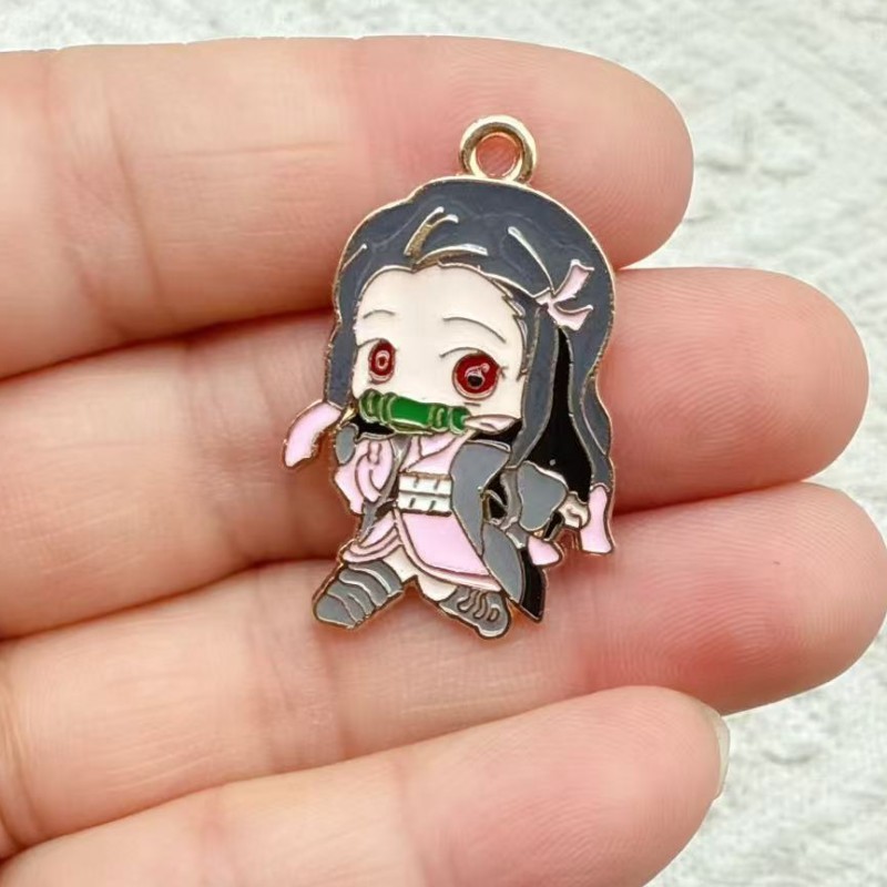 鬼滅の刃アニメペンダントdiy合金アクセサリーネックレスキーホルダー|undefined