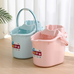 家用加厚地拖桶清潔拖把桶手動擠水擰水墩布拖桶可移動塑料拖布桶