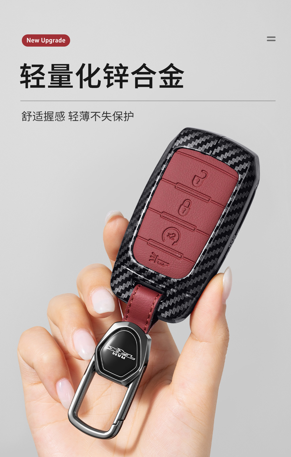 Suitable for Dodge key case Coolway RMA1500 2500 3000 Ram GMC Chrysler car key cover