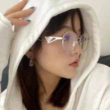 2023新欧美时尚穿搭太阳镜女防紫外线ins大框长脸眼镜sunglasses