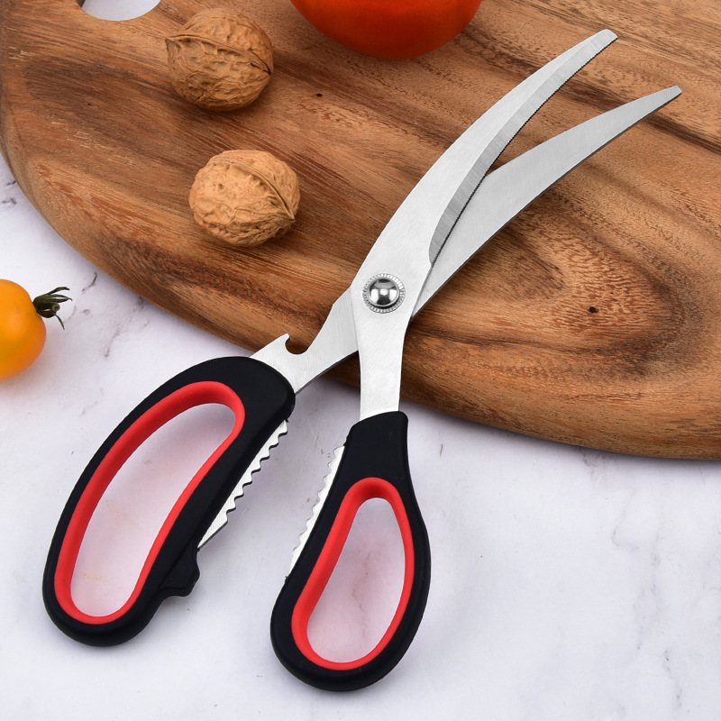 Cuchillo coreano tijeras de cocina tijeras de barbacoa de acero inoxidable coreano tijeras multifuncionales para carne de barbacoa