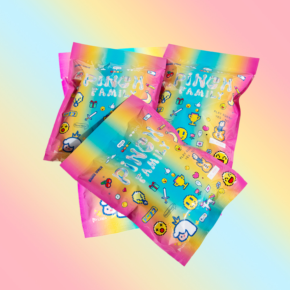 Garra de gato waffle donuts bolsa ciega de patatas fritas amasar música descomprimir Caja ciega de juguete douyin misma bolsa ciega para comer y jugar