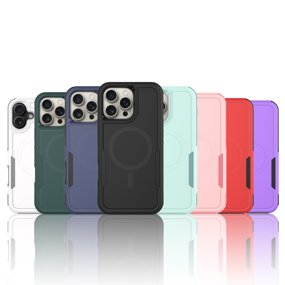 Aplicable en stock para Apple 16 Pro todo incluido 2 en 1 succión magnética anti-caída embarque de la caja del teléfono móvil lado de la caja antideslizante