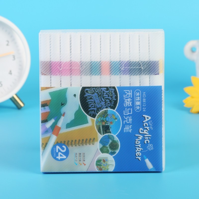 アクリルマーカー絵画特殊ファインヘッド防水手描きDIY完全セット不透明色積み重ね可能な学生水彩ペン|undefined