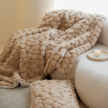 阿尔巴卡仿狐狸毛秋冬双面保暖兔绒毯珊瑚绒双人沙发皮草毛毯盖毯