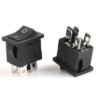 KCD1-104 four-leg two-gear rocker switch 4-leg two-gear TV series Power supply rocker switch
