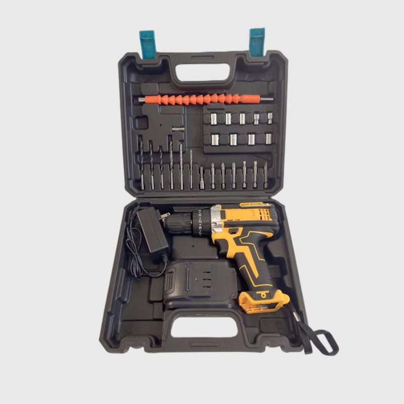Fábrica de fuente transfronteriza 21V taladro eléctrico de litio taladro eléctrico multifuncional de tres funciones taladro de impacto destornillador eléctrico