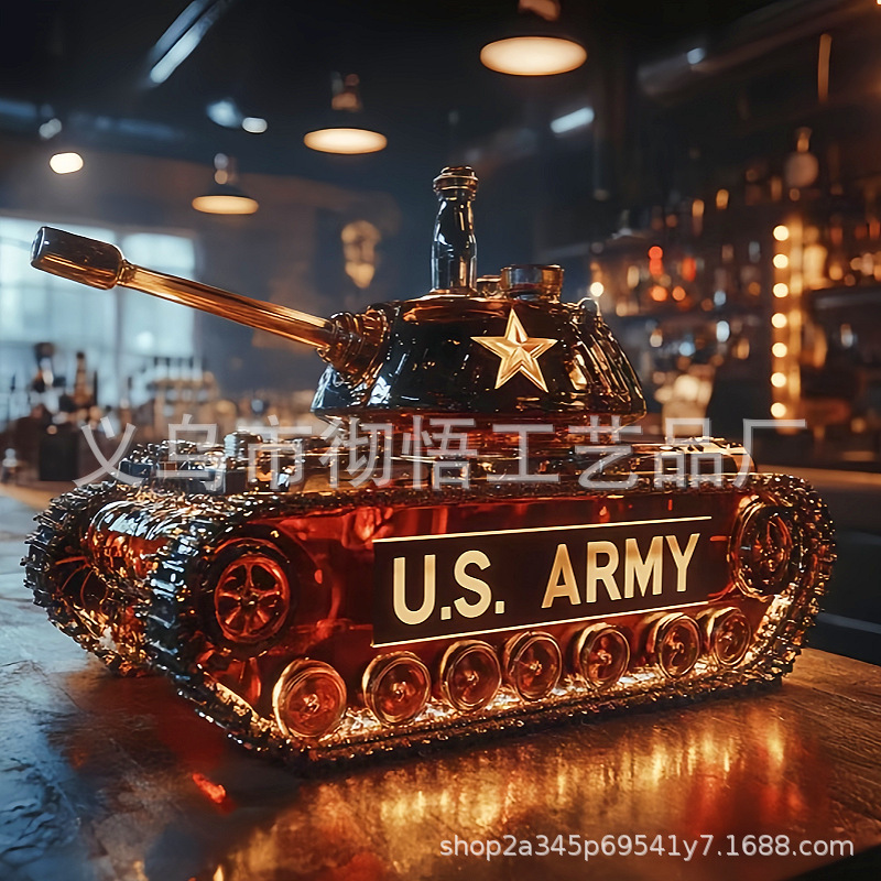 国境を越えて爆発したJeep Whiskey Bottleジープウイスキーの複数のボトルの振り子|undefined